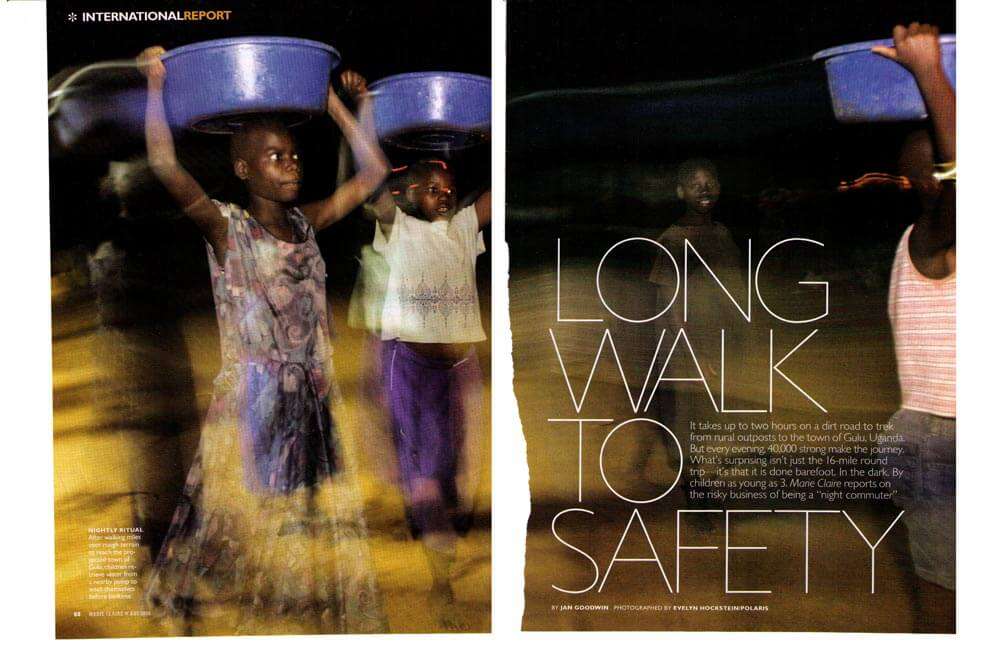 LONG WALK TO SAFETY — MARIE-CLAIRE MAGAZINE